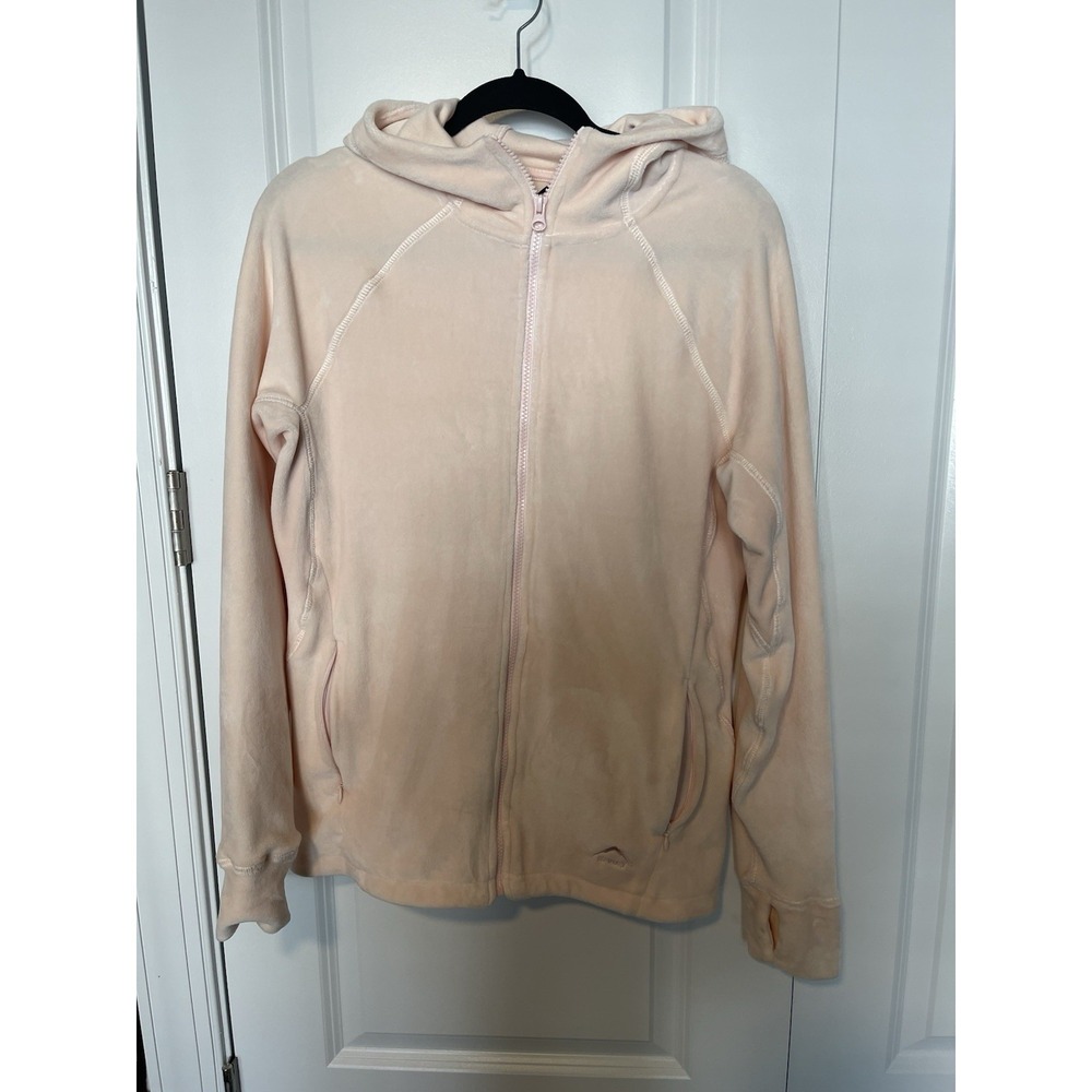 K-Way Technical Desing Womens‎ Medium Pink Plush Zip Hoodie